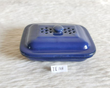 1930s Vintage Kobaltblau Eisen Emaille Seife Case Japan Waschraum Sammler IE148