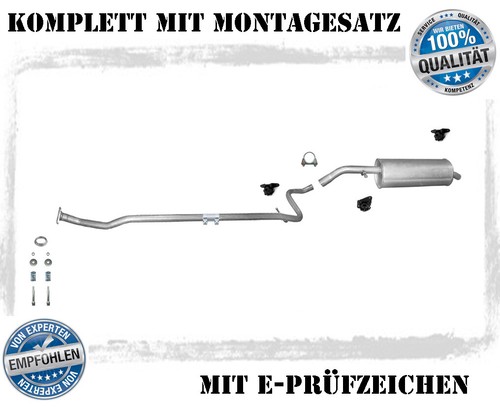 Produktbild von Schalldämpferset Mitteltopf + Auspuff-Endtopf + Montagesatz