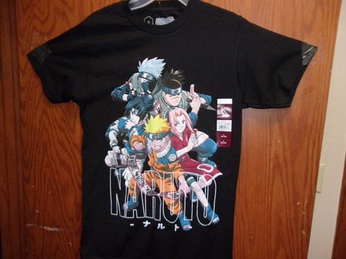 BRAND NEW " " MEN'S BLACK NARUTO PRINT COTTON SHORT SLEEVE T-SHIRT." - 第 1/4 張圖片