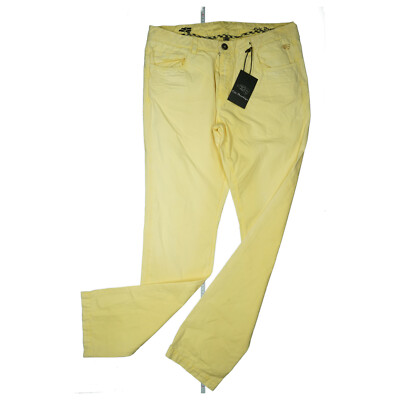 Exit Brooklyn Damen Sommer Hose straight slim 34/34 W34 L34 Gelb used look NEU
