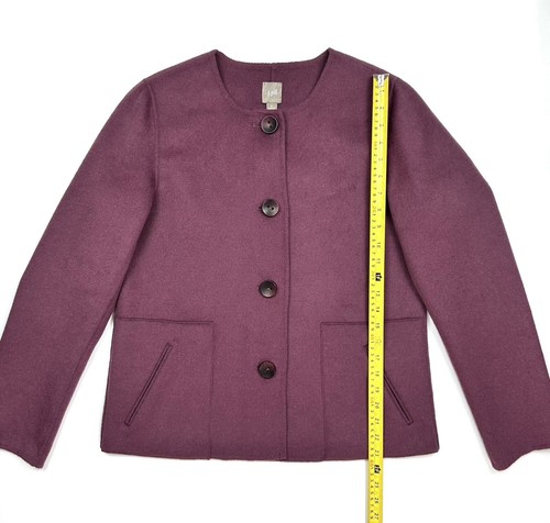 Giacca Jill taglia S miscela lana non foderata cappotto corto oversize morbido - Foto 5 di 12