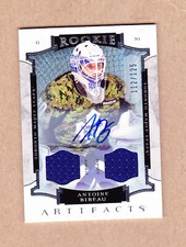 Antoine Bibeau 2015-16 UD Artifacts Jerseys Auto card #162 Toronto 112/125 BV$15