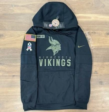 AUTHENTIC Nike Minnesota Vikings Salute to Service Hoodie 2020 Sideline Black