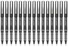 Pilot Precise V7 Capped Black Lot of 15 Pens 0.7mm Extra Fine Needle Point Tip