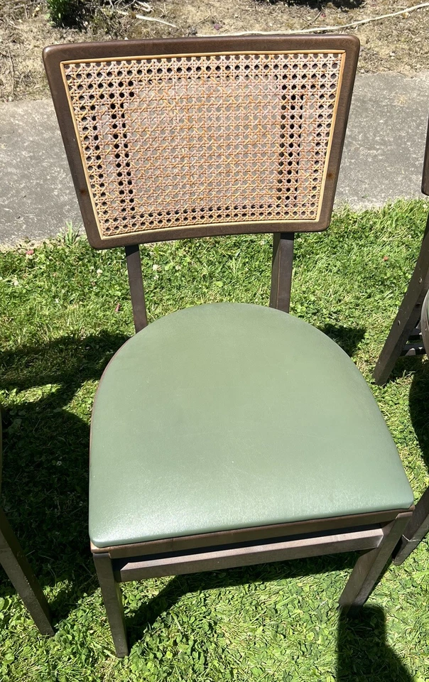 4 sillas plegables de madera Stakmore años 60 verde recogida local Foto 3 de 4