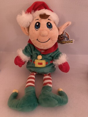 Teddy Berg ''Jingle'' Weihnachtselfe grün rot Weihnachten Stofftier 16 Zoll & Etikett