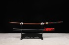 9260 Spring Steel Red Blade Japanese Samurai Sword Katana Full Tang Razor Sharp — photo 1