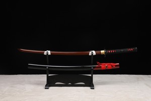 9260 Spring Steel Red Blade Japanese Samurai Sword Katana Full Tang Razor Sharp