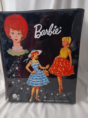 Vintage 1964 Mattel Barbie Doll Black Vinyl Case