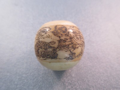 Camel Bone Handcrafted Mahayana Buddhism Spiritual Lohan Arhat Art & Poetry Bead
