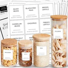 192 Kitchen Pantry Labels for Food Containers | Organize Your Pantry Minimalist