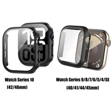 For Apple Watch Series 10/9/8/7/6/5/4/SE Case Cover 41/45/44mm Screen Protector