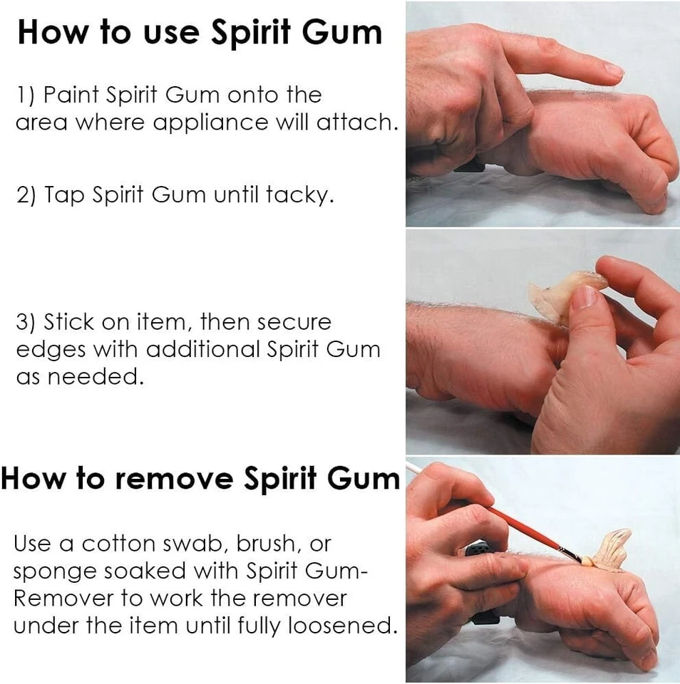 Graftobian Spirit Gum and Remover Combo Pack 1/4OZ Spirit Gum /1/2OZ Remover Set - Image 3 of 4