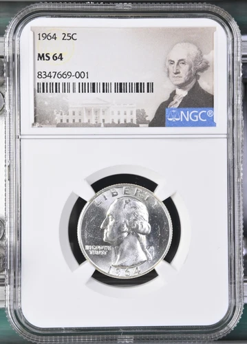 1964-D Washington Quarter - Washington Label - NGC MS64