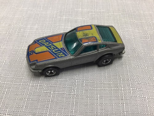 Vintage 1976 Hot Wheels Datsun Z Whiz Silver Gray Hong Kong Black Wall Tires