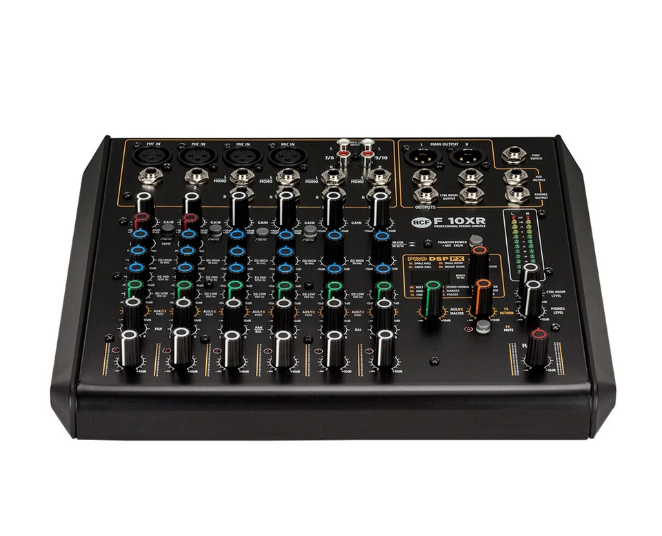 Console de mixer estéreo ao vivo RCF F 10XR 10 canais com FX e gravação F10XR - Imagem 2 de 4