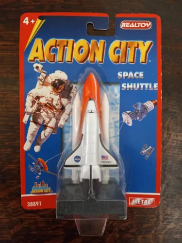 Realtoy Action City Space Shuttle #38891 - Die Cast Metal w/Plastic *NEW SEALED*