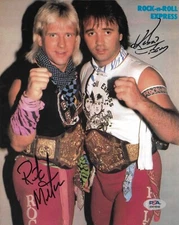 Ricky Morton & Robert Gibson WWE WWF Wrestling Signed Auto 8x10 Photo PSA DNA