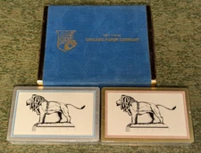 Vintage Chicago Paper Company Lions Tigers Playing Cards Two Decks