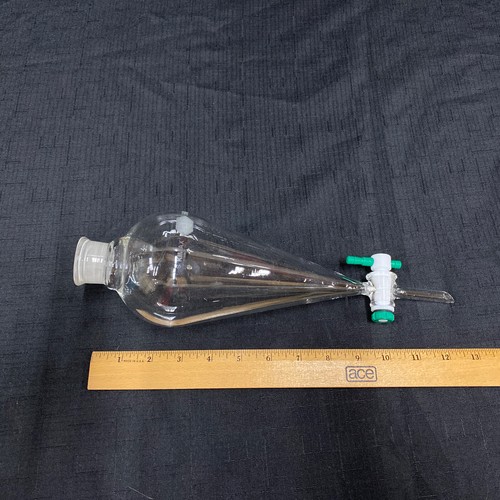 Kimax Glass 500mL Squibb Separatory Funnel, PTFE Stopcock 27 Kimble USA Lab *tip - Picture 12 of 16