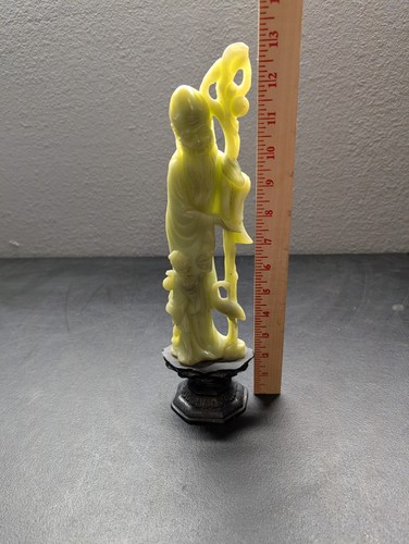 Faux Jade Grün Harz Asiatische Figuren 3er Set - Bild 10 von 13