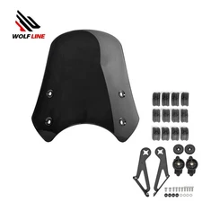WOLFLINE Motorcycle Front Windshield For Harley Davidson Dyna Softail Vintage