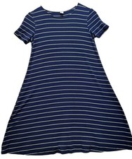 Old Navy Womens Resortcore Mini Swing Dress Stretch Size XS Blue White Stripe
