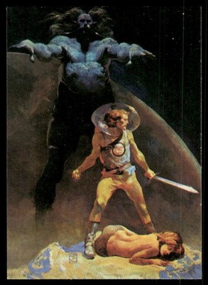 Man Warrior Saves Woman 1995 Fantasy Card #43 (NM)