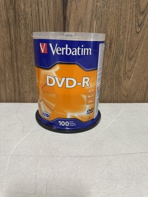 Verbatim DVD-R 4.7GB 16X 120 Min 100 Pack Spindle Recordable Discs