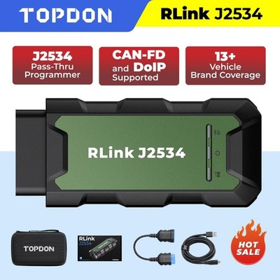 TOPDON RLink J2534 Pass Thru ECU Reprogramming ECU Coding Diagnostic Tool