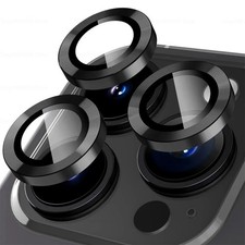 For iPhone 17 Pro Max/17 Pro Metal Ring Tempered Glass Camera Lens Protector