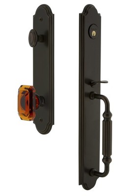 Grandeur ARCFGRBCA_ESET_234 Arc Solid Brass Rose Keyed Entry - Bronze