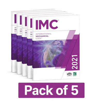 Pack Of 5 - 2021 IMC  - International Mechanical Code - Paperback Free Shipping