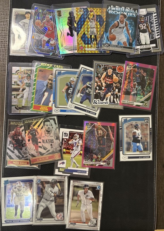 Sport Cards Bundle Lot High Value Baseball Football Basketball Josh Allen Etc 