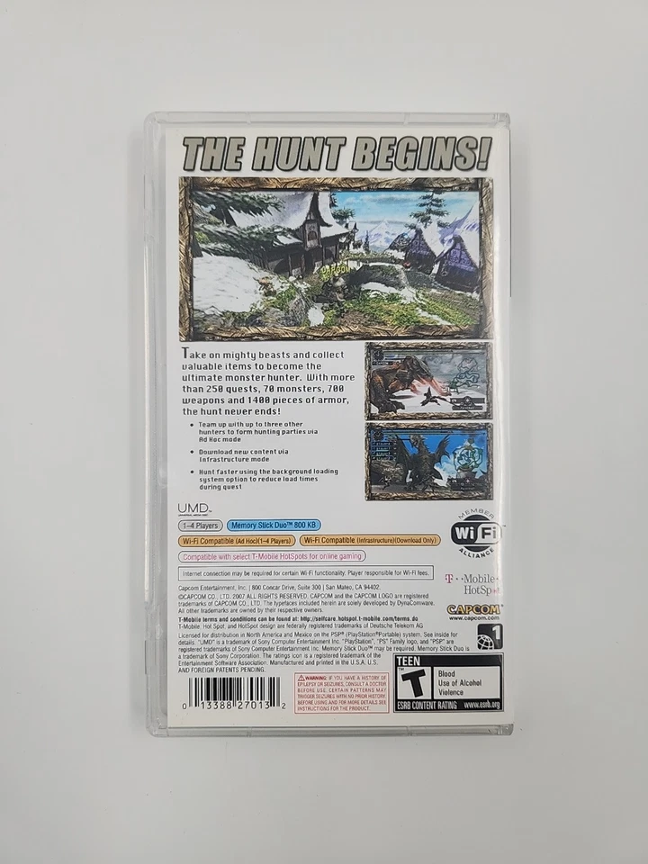 Monster Hunter Freedom 2 PSP Playstation Portable Complete CIB - Image 2 of 4