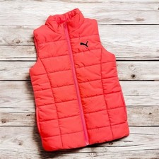 Puma Kids Coral Neon Puffer Vest Size XS 5/6