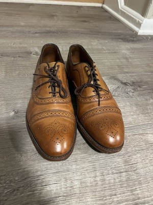 Allen Edmonds Strand Walnut 9 E Cap Toe Medallion Oxford Dress Shoes