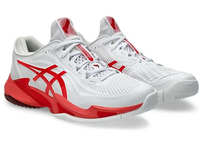 Asics Court FF 3 Novak All Court White Electric Red 1041A522-966
