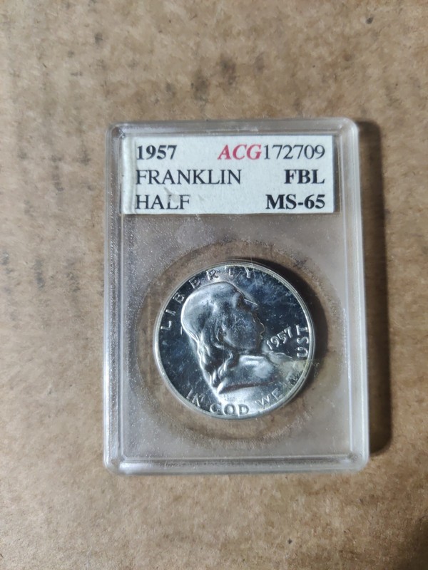 1957 Franklin Half Dollar Silver MS-65