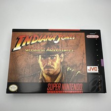 Indiana Jones Greatest Adventures Super Nintendo SNES CIB w/ Poster SCARY CLEAN