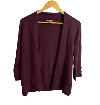 Evolution Cardigan Womens Small Open Front Button Sleeve Very Soft Casual
