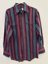 Wrangler X-Long Tails Pearl Snap Long Sleeve Western Shirt 16 - 34