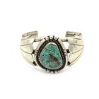 Southwest Sterling Turquoise Mother of Pearl Hand Stamp Cuffs Lot of 4 #S5638-5 — photo 7