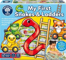 Orchard Toys My First Snakes & Ladders Game for Kids - Large Toddler Games w/Gi