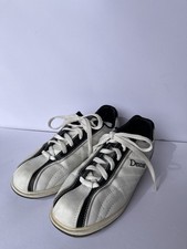 Dexter Groove Classic White Black Leather Bowling Shoes USA 7 M Womens