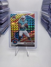 2021 Mosaic Tua Tagovailoa Choice Red Yellow Fusion Prizm # /80 Miami Dolphins 