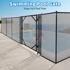 GRAVEE 4Ft x 2.5Ft Pool Fence Gate Steel Aluminum Frame Safety Gate Gate