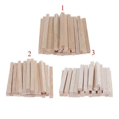Glatte quadratische Holzklotzstäbe zum Basteln Schnitzen Holz Modellbau Packung