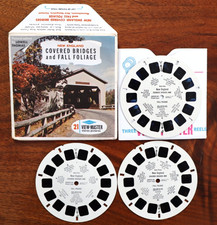 VIEWMASTER NEW ENGLAND COVERED BRIDGES FALL FOLIAGE S6 SAWYERS A611 3 REEL SET