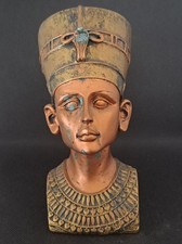 Egyptian Pharaoh Queen Nefertiti Bust Figurine Sculpture (Resin) 16 cm